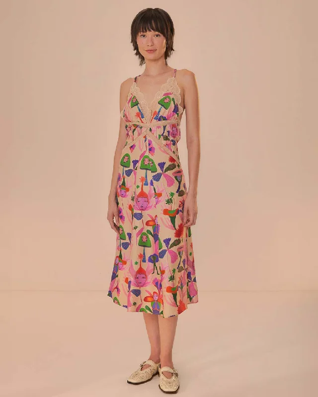 Limited Availability Fairies Slip Midi Dress