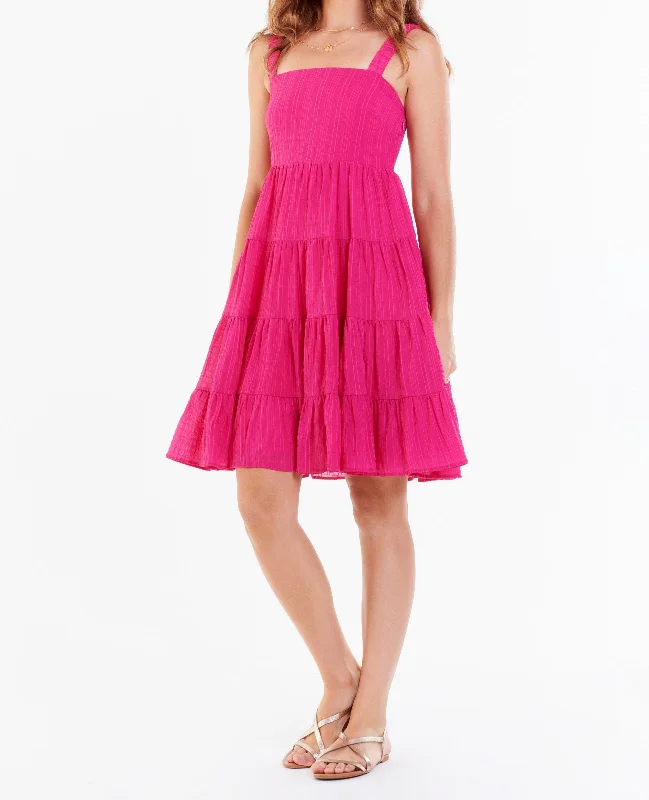 Steals and Deals FAYE STRAP TANK DRESS FUN PINK
