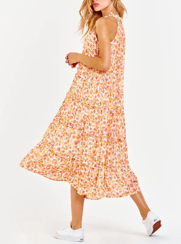 Limited Edition FLOR TIERED SKIRT DRESS PRETTY IN PINK