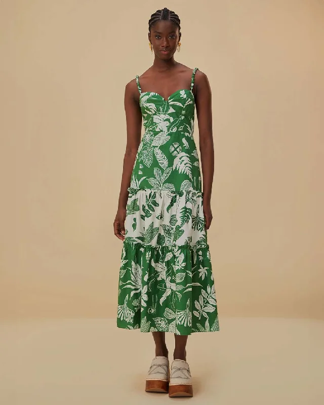 While Supplies Last Forest Soul Mix Midi Dress