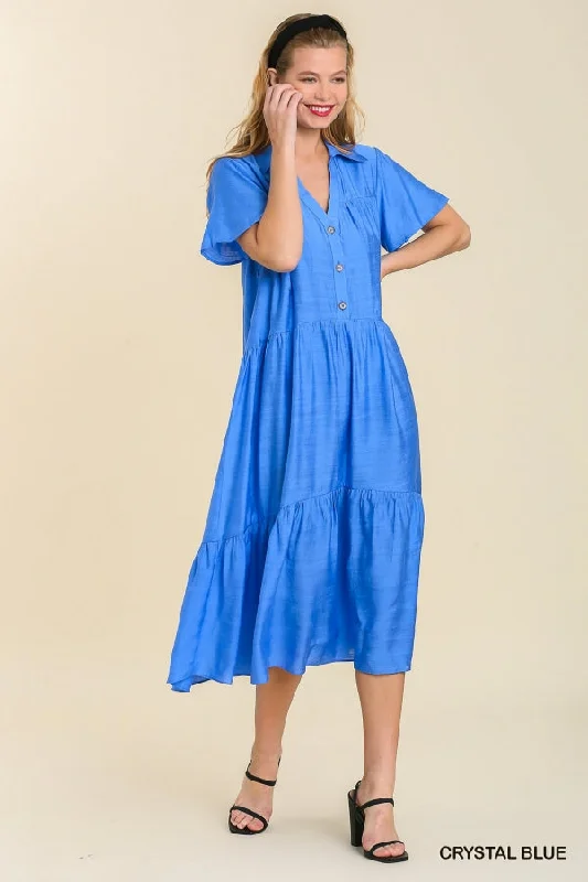 Hot Deal Heads Carolina Blue Casual Dress