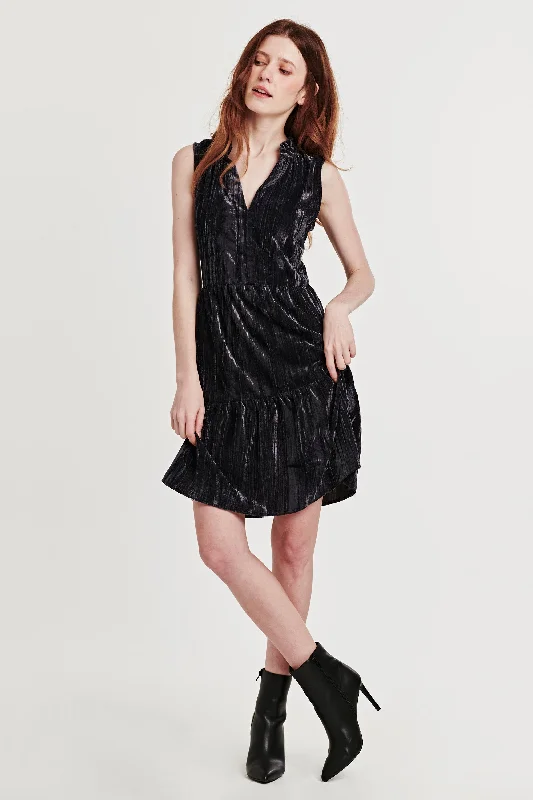 Incredible Offers HELENA SLEEVELESS DRESS GREY WOLF VELVET