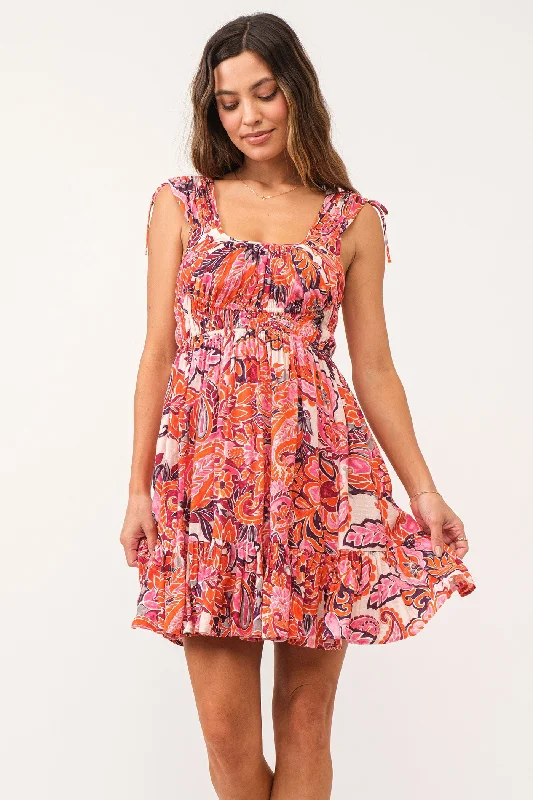 Overstock Sale HOPE CINCHED TIE DRESS BLISSFUL PAISLEY
