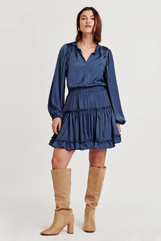 New Deals JAZMINE PLEATED DRESS BLUE EYES