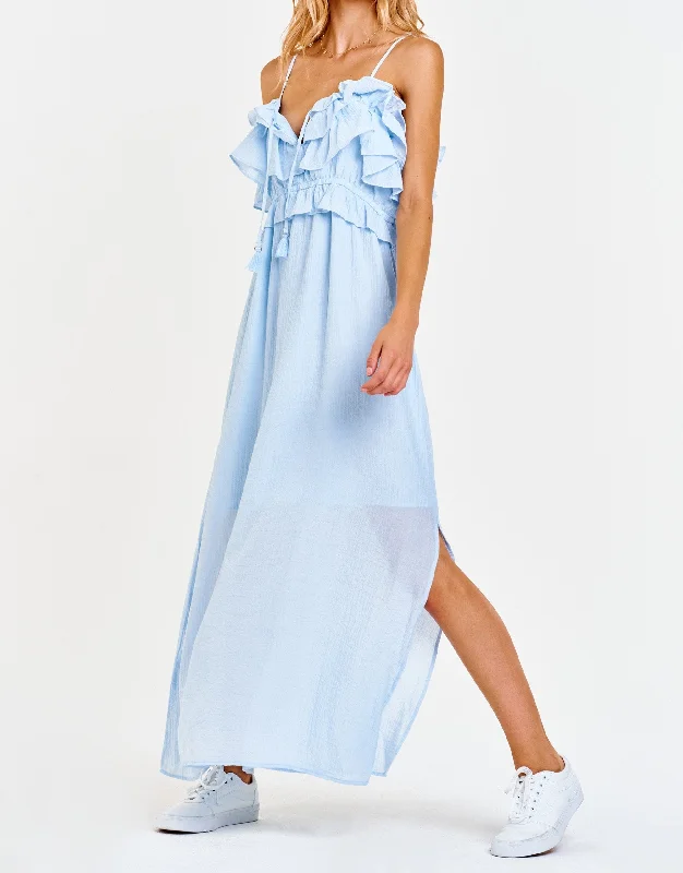 Instant Savings JOJO MULTI RUFFLE DRESS MID SKY