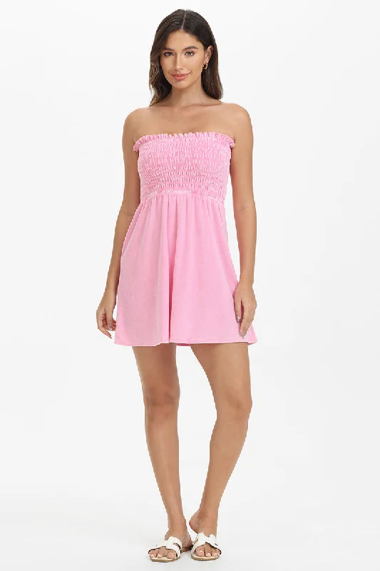 Can't Miss Towel Terry Smocked Dress
