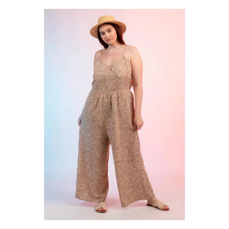 Unmissable Offer Jumpsuit Sleeveless Mocha Leopard