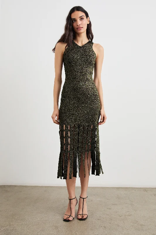 Get It Before It’s Gone KAIA DRESS - GOLD LUREX