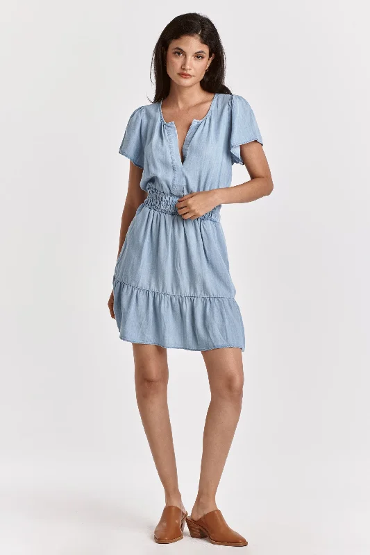 Best Bargains KARIANA TIER SKIRT DRESS LIGHTEST BLUE