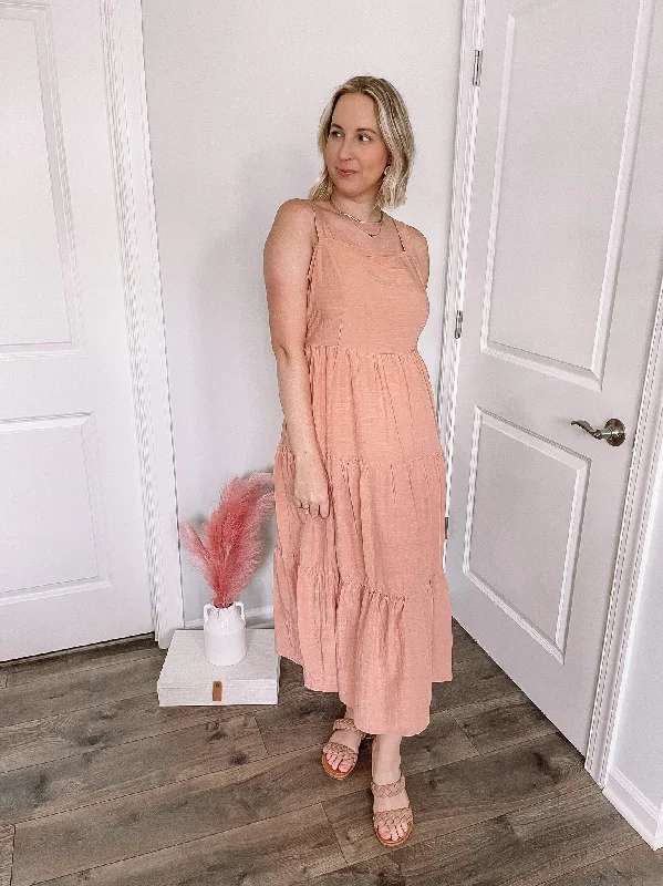 Best Seller Keep Your Distance Dress in Peach