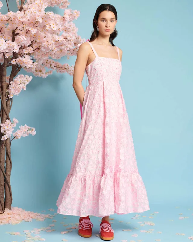 Super Sale Kite Jacquard Midi Dress - Baby Pink