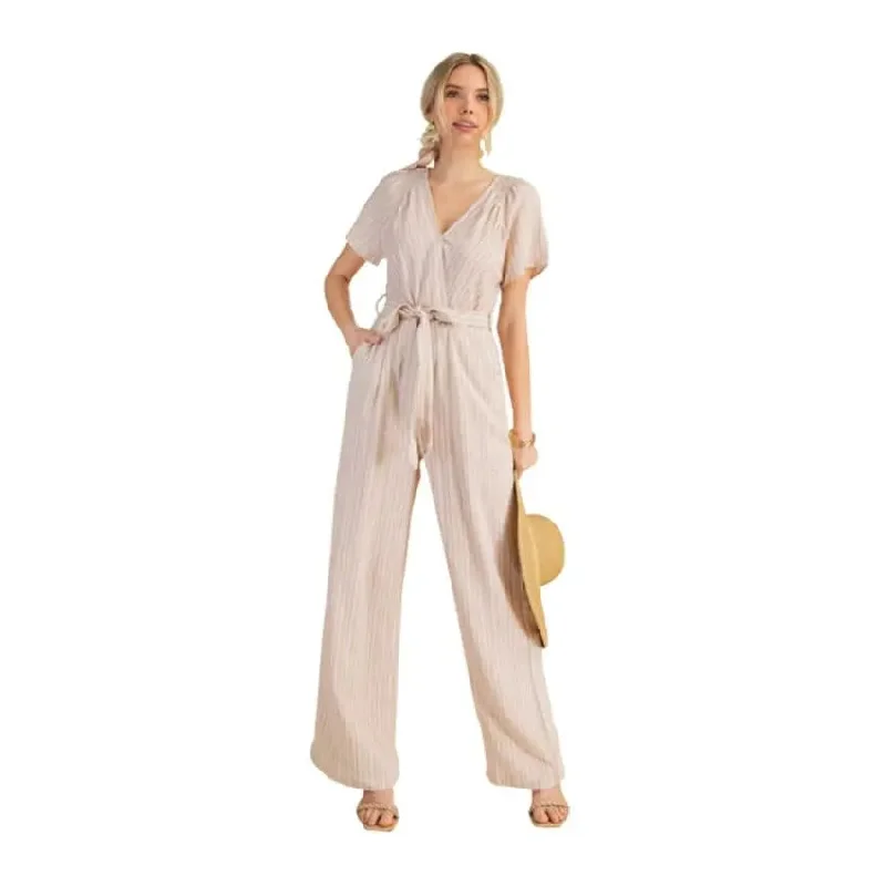 Great Deals Kori America Jumpsuit with Tie Multi