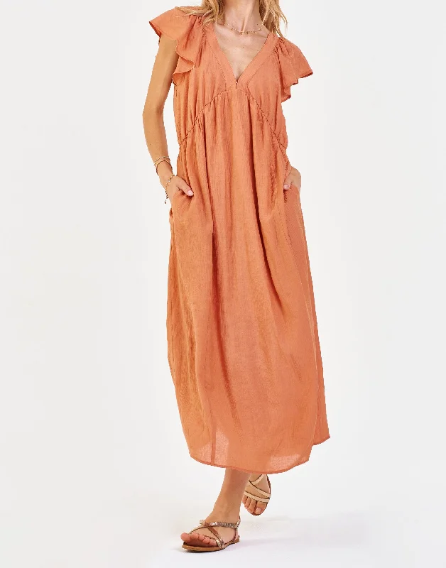 Savings Spectacular LOTTIE DEEP V DRESS SOFT APRICOT
