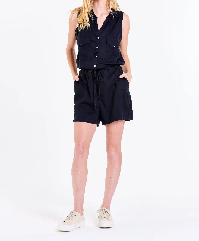 Special Offer NADINE VEST ROMPER BLACK