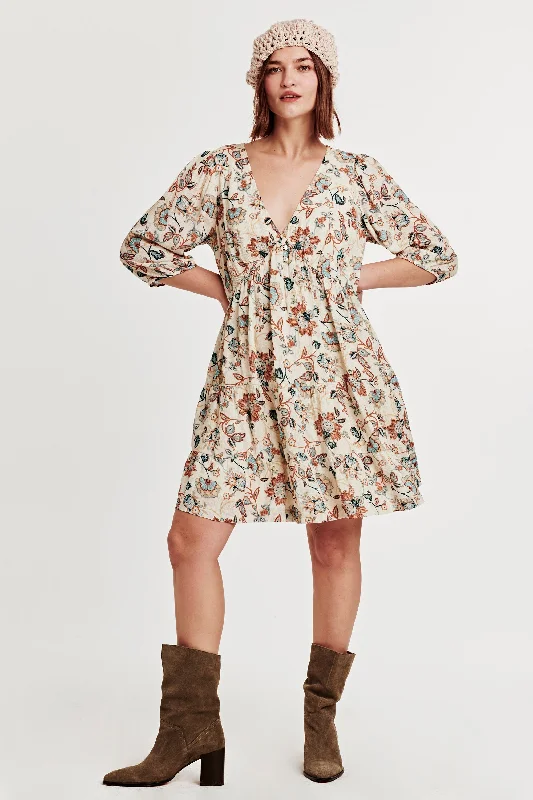 Markdowns PALOMA DEEP V DRESS NEUTRAL BLOOM