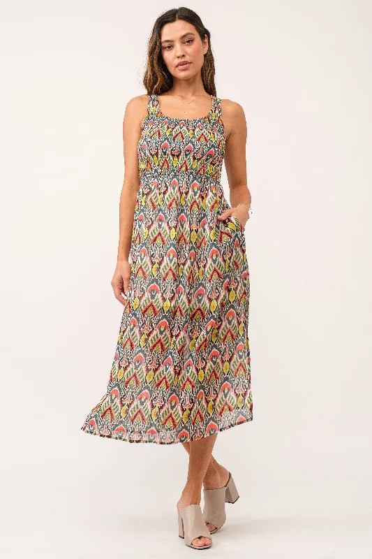 Super Sale REBECCA BACK TIE DRESS VIVID TRIBE