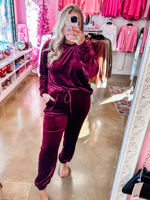 Doorbuster Deal Red Velvet Lounge Set