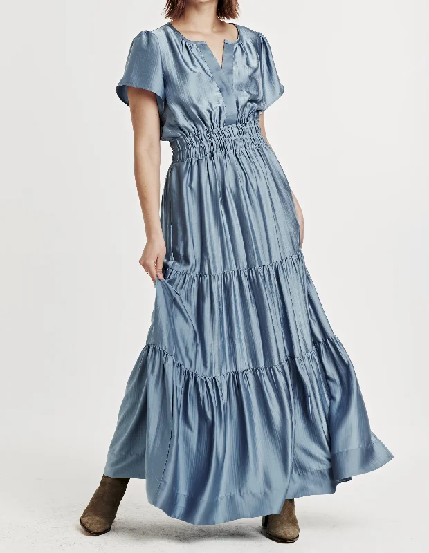 Exclusive Deal REESE FRONT PLACKET DRESS LICHEN BLUE