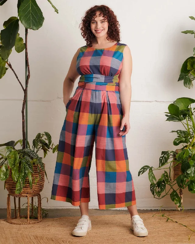 Clearance Sale Roberta Jumpsuit - Festival Plaid
