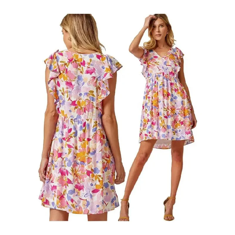 Time-Limited Offer Savannah Jane Dress Floral Lavender Mix