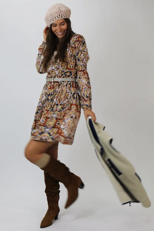 Today’s Deal SELAH RUFFLE AUTUMN GLAZED NAVAHO DRESS