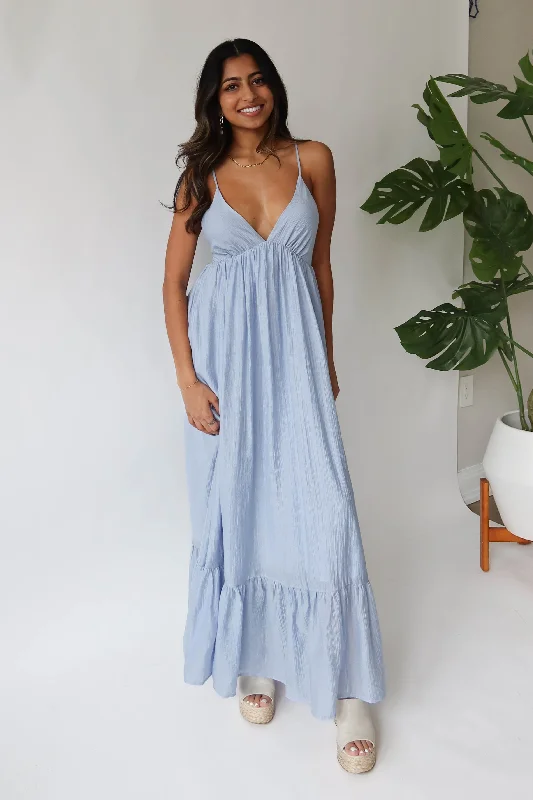 Major Savings Shine Bright Maxi Dress in Light Blue