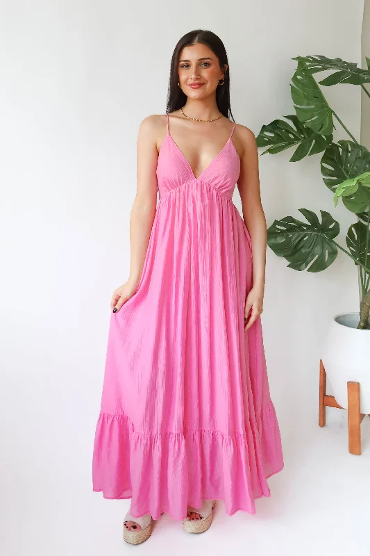 Daily Deals Shine Bright Maxi Dress in Pink