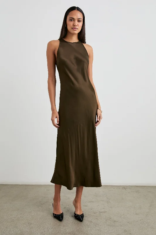 Weekend Deal SOLENE DRESS - DARK MOSS