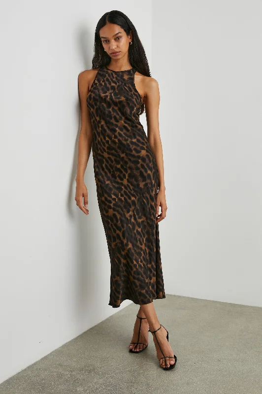 Value Deals SOLENE DRESS - UMBER LEOPARD