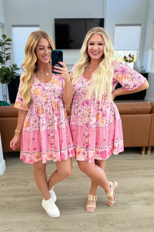 Instant Discount Sounds Perfect Mixed Print Dress