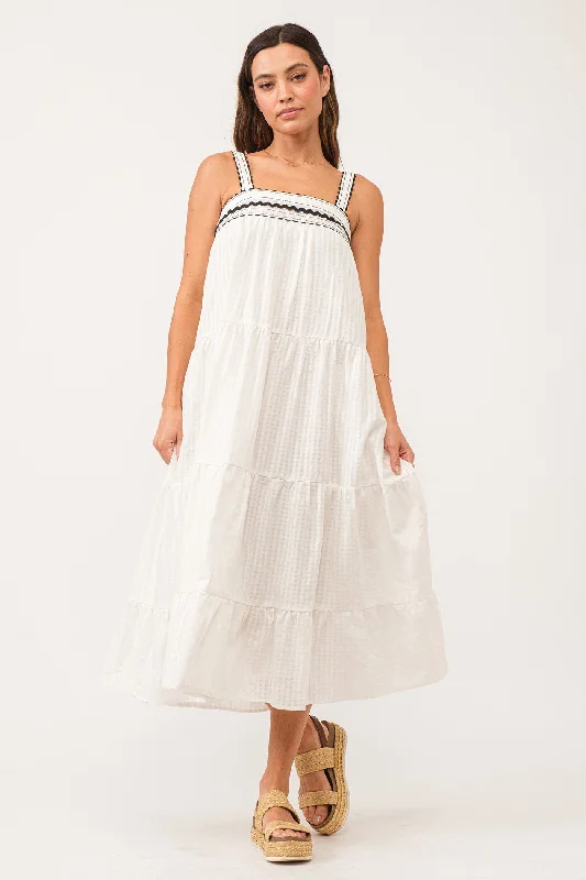 Price Drop Alert STEVIE RUCHED STRAP DRESS WHITE