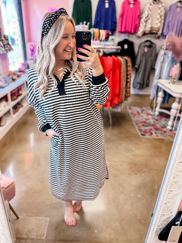 Anniversary Sale Striped Oversized Dress