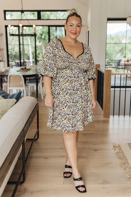 Warehouse Sale Sweet Solitude Floral Babydoll Dress