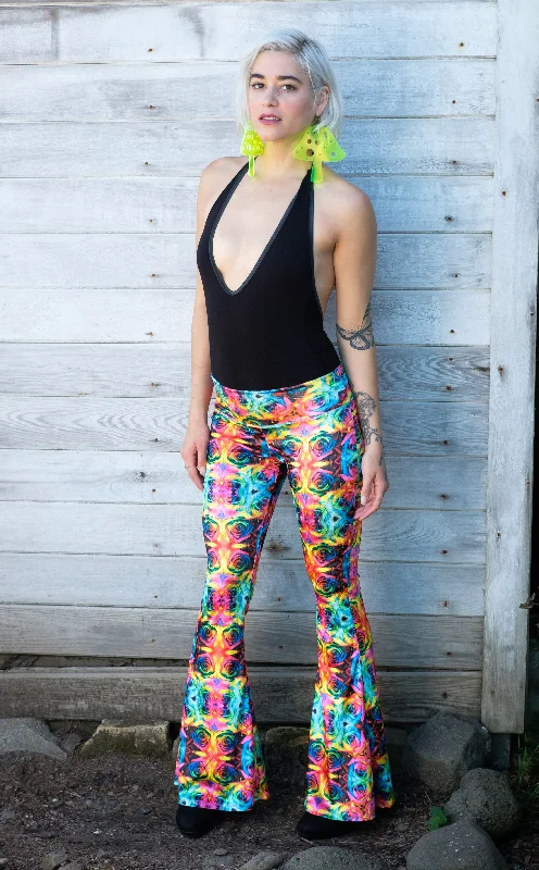 YEAR-End Clearance Sale - Tie Dye Roses  - Velvet Slim Bells