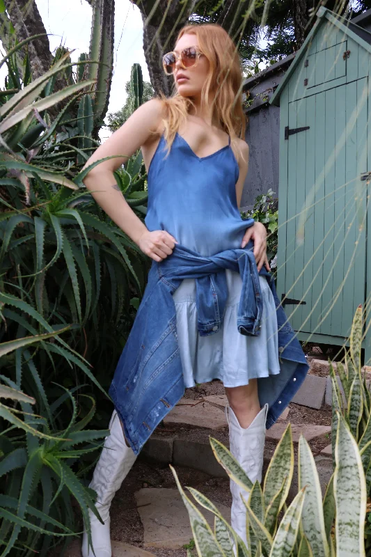 Quick Sale TINA HALTER DRESS FOREVER BLUE OMBRE