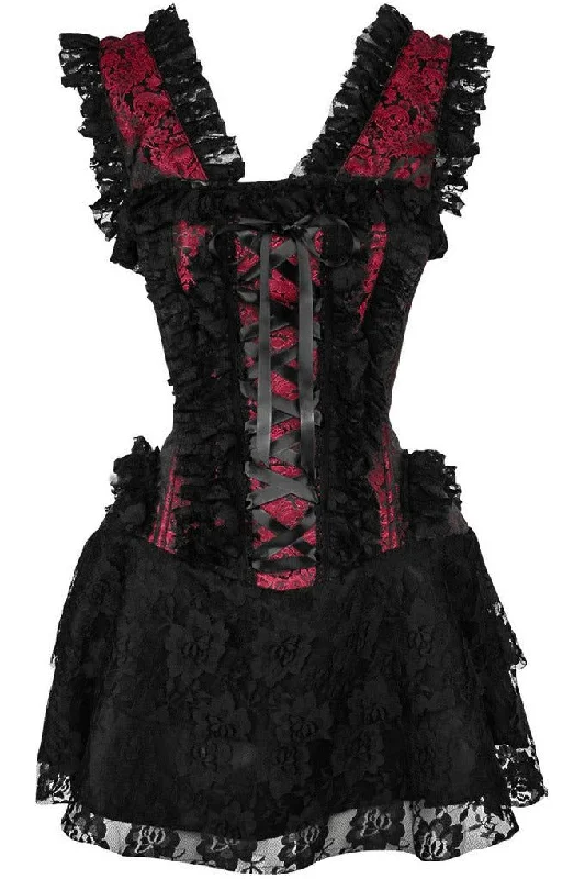 Today’s Special Top Drawer Floral Brocade Victorian Steel Boned Corset Dress