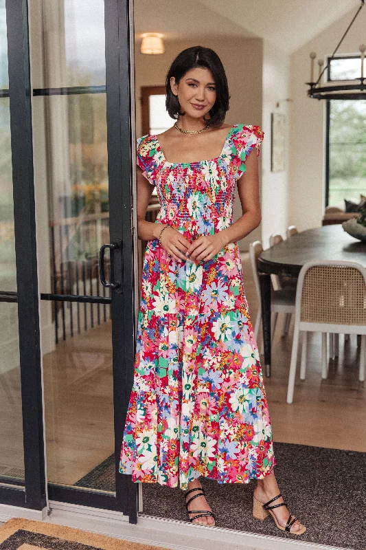 Deep Discounts Walk in the Flowers Maxi Dress