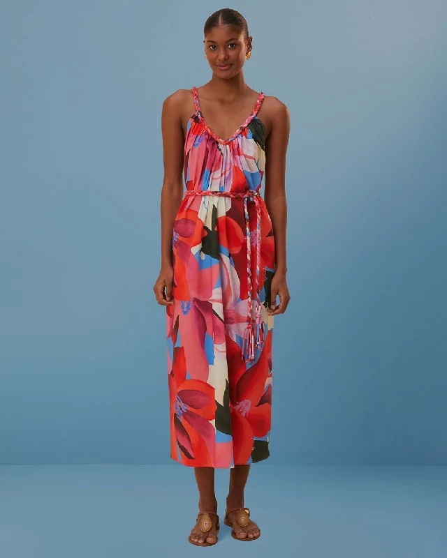 Early Bird Discount Watercolor Floral Sleeveless Cover Up