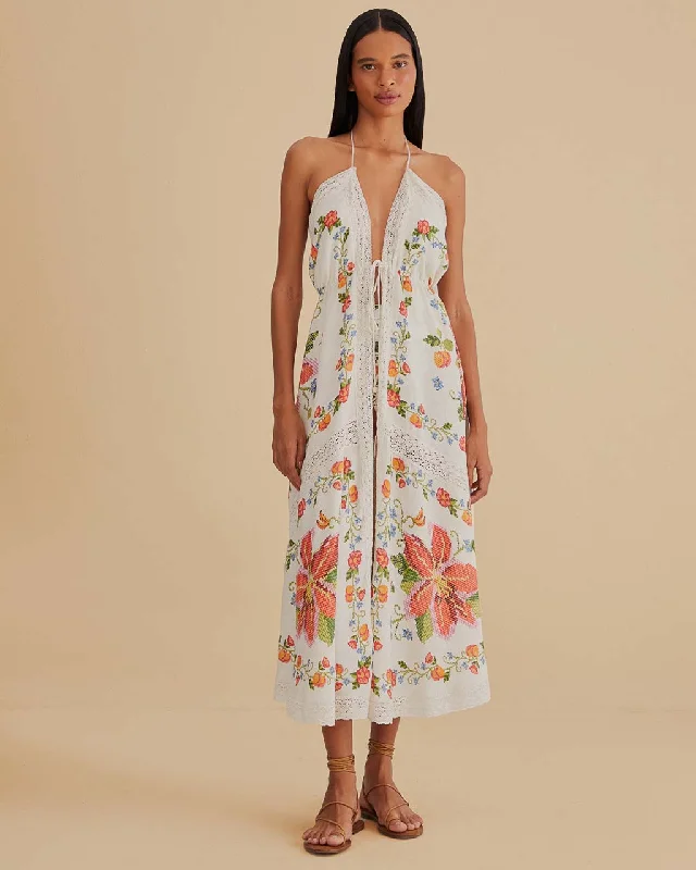 Clearance Event White Banana Vitamin Lace Cover Up