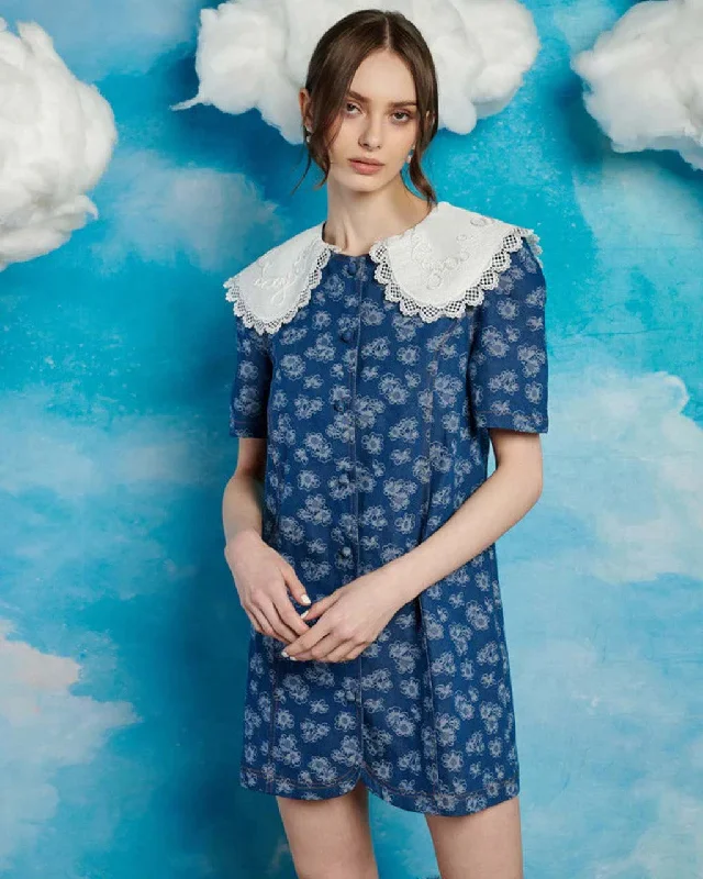 Exclusive Savings Wildflower Denim Mini Dress